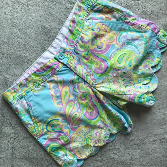 Lilly Pulitzer Buttercup Shorts Double Trouble 0 - Picture 1 of 16